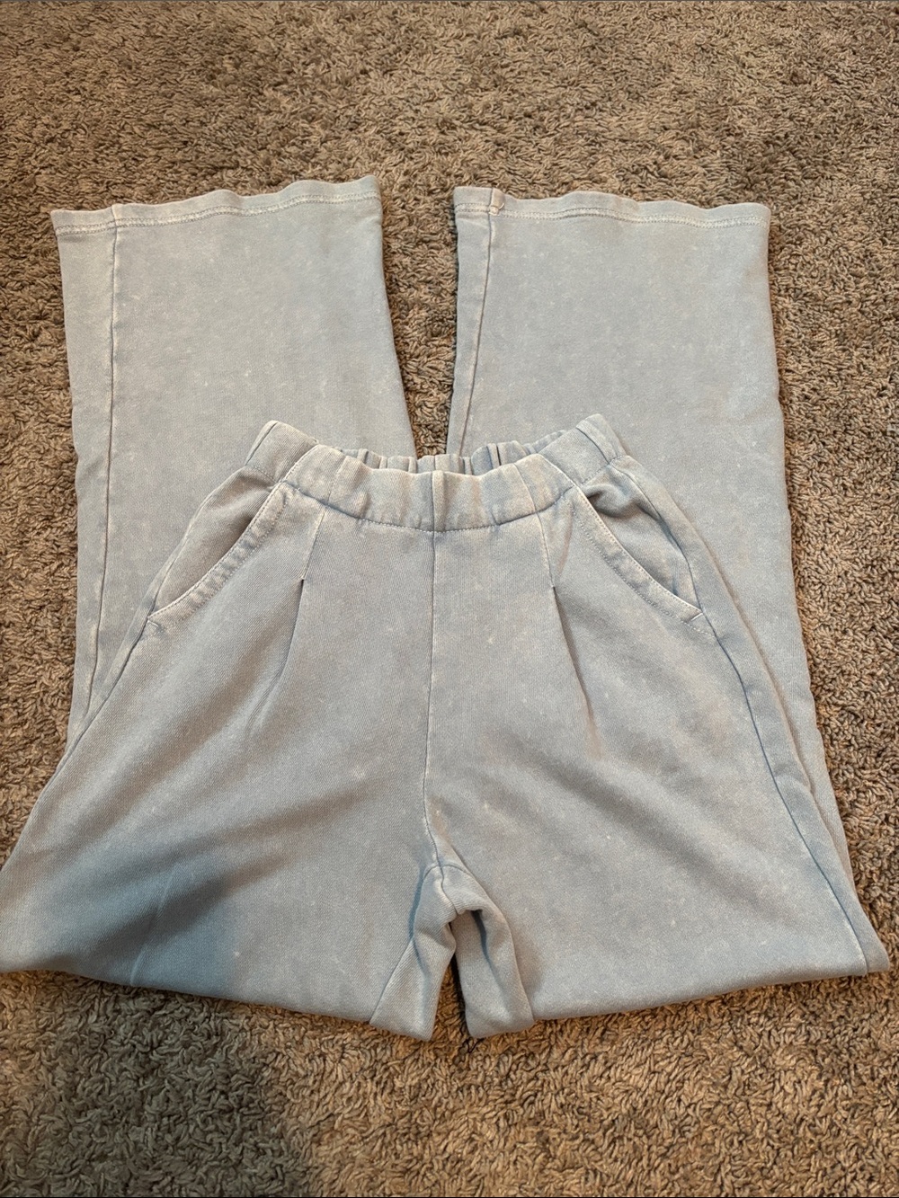 aerie Soft Cream Wide Leg Lounge Pants with Pockets - Picture 7 of 10